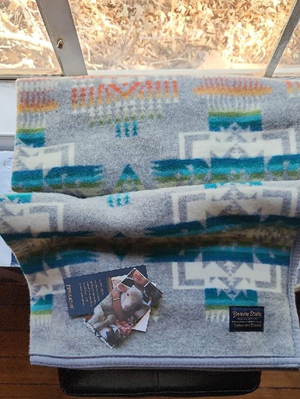 Pendleton Chief Joseph Blanket in Cream, Tan, Brown - Picture 2 of 10